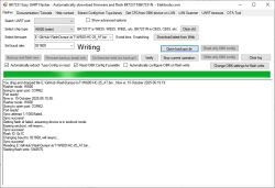 BK7231 Easy UART Flasher program writing firmware to W600 chip.