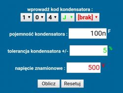 Jakie oznaczenia ma ten kondensator na zdjęciu?