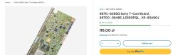 Zrzut ekranu oferty: płytka Sony T‑Con 6871L‑6385G, cena 116,00 zł, przycisk „Add to cart”.