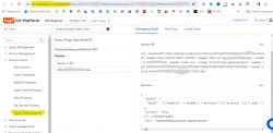 Screenshot showing the Tuya IoT platform with the Query Things Data Model function open.