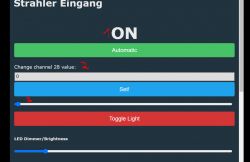User Interface for Lighting Control User interface with buttons for lighting control.