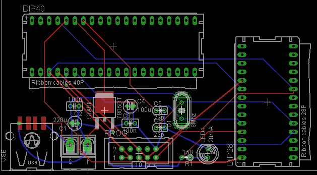Jak poprawić PCB dla programatora USBasp z ATMega 8/16/88 w Eagle?