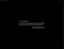 Czarne okno z komunikatem Strona niedostępna w Windows.