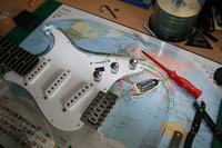 Świecąca gitara elektryczna