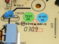 Monitor Acer AL712 - wartości oponików w zasilaczu