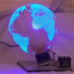 Globus, który wyświetla świat z diod LED