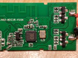 PCB of Luminea ZX-5140-675 LED Controller Close-up of the LED controller Luminea ZX-5140-675 PCB with visible electronic components.