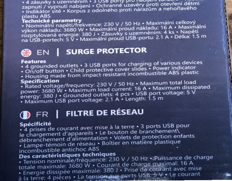 Inside the surge protector strip and USB power supply test - SFS133 Defender Surge Protector