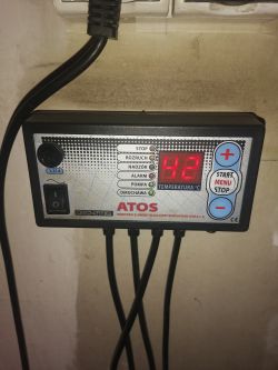 Konfiguracja sterownika Atos do pieca 12KW pod węgiel - wymiana uszczelek, ustawienia dmuchawy