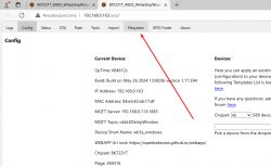 Screenshot of device configuration with Filesystem button highlighted.