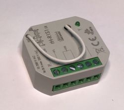 F&amp;Home rH-R1S1 radio controller for smart home with screw terminals and green indicator.