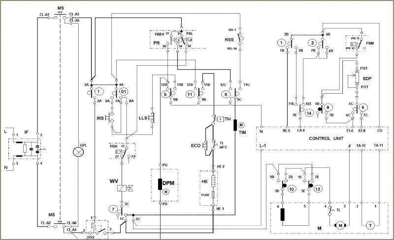 Schemat elektryczny układu sterowania.