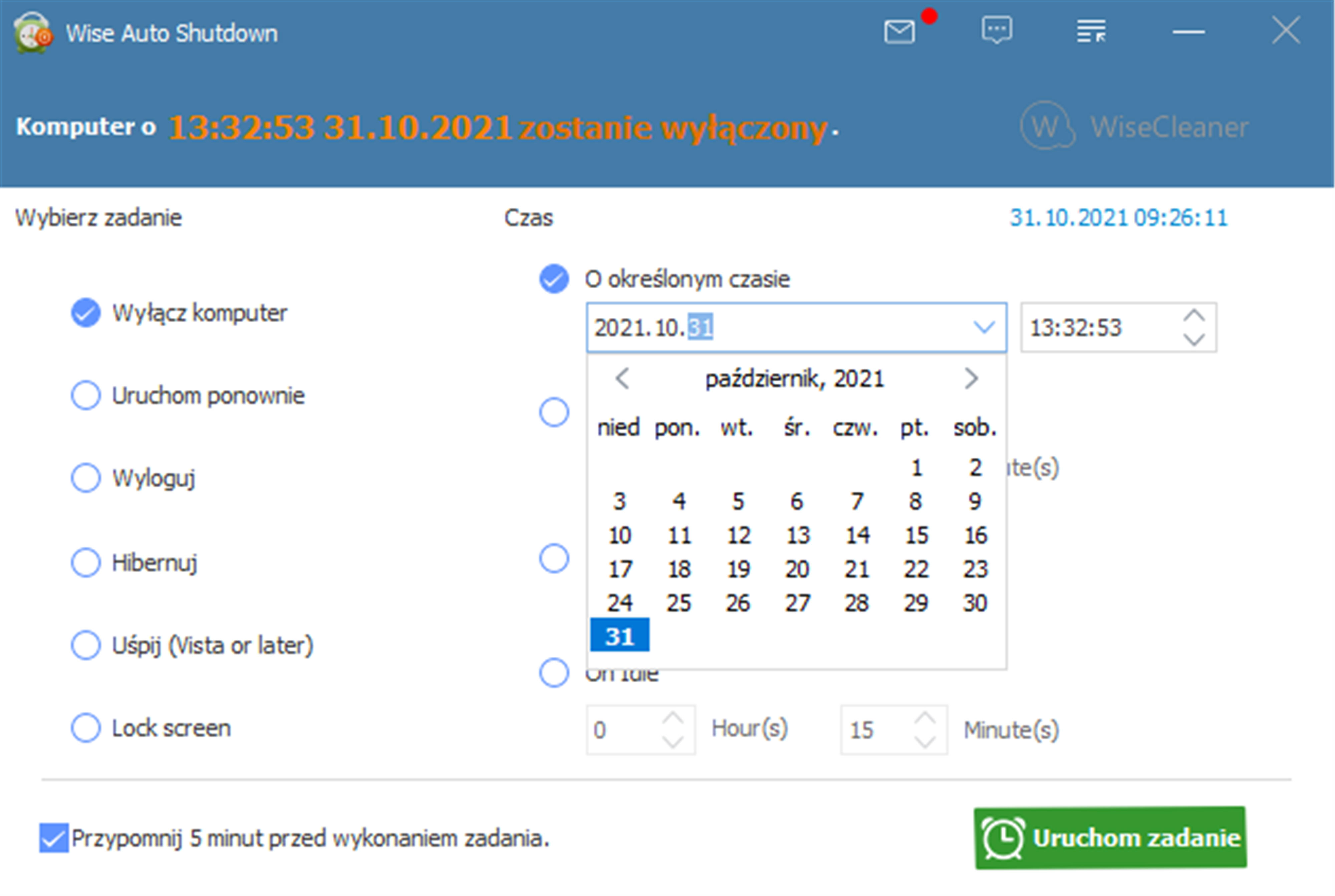 Wise Auto Shutdown 2.0.5.106 download the new version for android