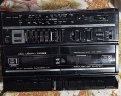 Radiomagnetofon Fischer PH-W803 z equalizerem i dwoma magnetofonami kasetowymi