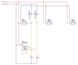 Remote control of tactile switches in a staircase-crossing arrangement