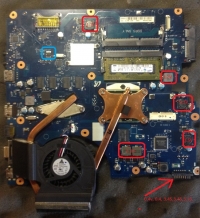 Samsung NP-R540 - Uruchamia się, brak obrazu, APL5336 się grzeje