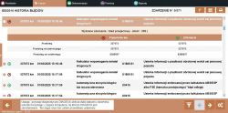 Zrzut ekranu z oprogramowania diagnostycznego pokazujący historię błędów w ECU pojazdu.