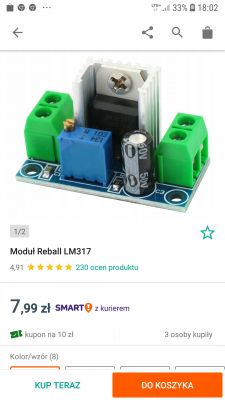 Przeróbka radia Bluetooth z Biedronki z ogniwa na zasilacz