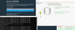 WinTest graphical interface with simulator and console.