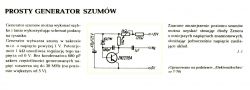 Schemat prostego generatora szumów z potencjometrem i diodą Zenera.