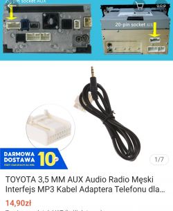 Radio Toyota W53824 - Brak wejścia AUX - czy da się jakoś zaradzić?