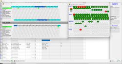 Ekran programu monitorującego wejścia i wyjścia systemu alarmowego z aktywnym naruszeniem