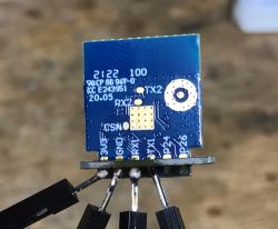 Electronic module with visible connections and components.