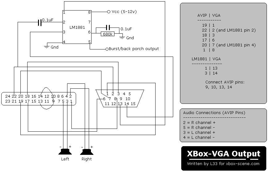 Схема vga разветвитель