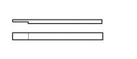 Feeler gauge with scale.