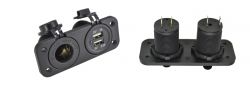Gniazdo zapalniczki+podwójne USB z panelem - zabezpieczenie i przekrój przewodu Gniazdo zapalniczki+podwójne USB z panelem - zabezpieczenie i przekrój przewodu