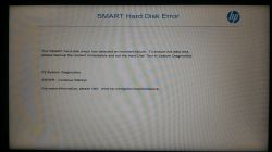 HP Zbook 15 Przy starcie wyskakuje SMART Hard Disc Error mimo sprawnego dysku