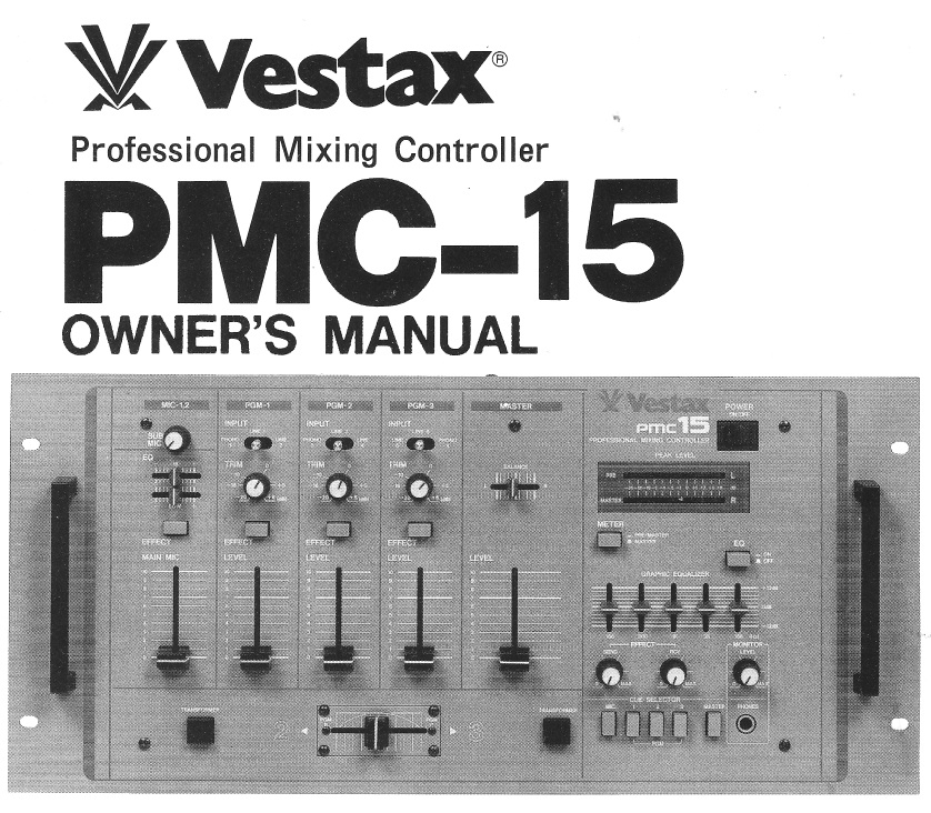 Vestax PMC-15 owner's manual eng - elektroda.pl