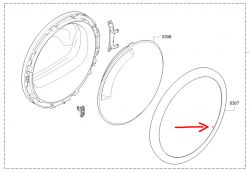 Suszarka Siemens WT45H25EPL - wymiana osłony szyby drzwi