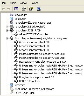 Gigabyte GA-7VAXFS USB 2.0 dymek "To urządzenie może dz