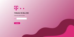 Ekran logowania do routera T-Mobile 5G Box IDU z miejscem na hasło.