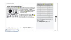 Honda CR-V 1,6I-DTEC SR - System przypominania o przeglądzie, wymianie oleju