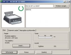 Jak zresetować chip w drukarce RICOH SP 112?