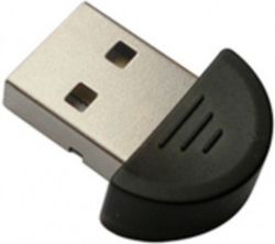 Mały adapter USB z czarną, półokrągłą osłoną plastikową
