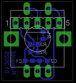 Printed circuit board design with capacitor and encoder elements.