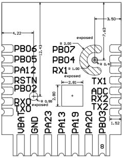 Electronic Circuit Pin Diagram Diagram of electronic circuit pins with labels.