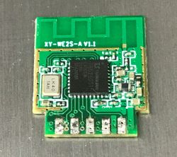 Image of a green electronic module labeled XY-WE2S-A V1.1.
