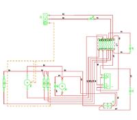 Schemat podłączenia łącznika krzywkowego w piekarniku Amica EBF 6521