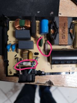 PS4 zasilacz adp 200er rezysto - Cześć mam uszkodzony rezystor oraz fuse oznaczo