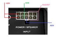 Subwoofer AUNA 8SUB-AC pinout złącza, niewyraźny dźwięk