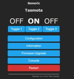 [ESP8266] Potrójny włącznik z WiFi i RF433 z eBay - Tasmota, szablon, piny
