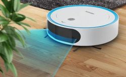 Wnętrze odkurzacza smart/robota sprzątającego z WiFi Medion 13277