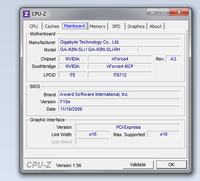 Gigabyte GA-K8N-SLI - Próba zmuszenia pamięci RAM do taktowania 200Mhz.