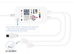 Pasek LED WiFi/IR - WX300P - tryb muzyczny - ukryte przyciski [W800-C400]