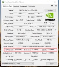 GTX 1050 4GB DDR5 - Overclocking graphics card in a laptop - temperature and vol GTX 1050 4GB DDR5 - Overclocking graphics card in a laptop - temperature and vol