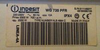Pralka Indesit WG 735 PFR - Ile wody ma pobierać? Pralka Indesit WG 735 PFR - Ile wody ma pobierać?